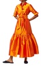 manon dress in tangerine silk shantung