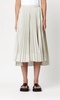 notebook check pleated midi skirt in white