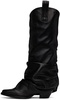 Black Mid Cowboy Sleeve Boots