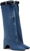 Blue Denim Open Knee Bridge Boots