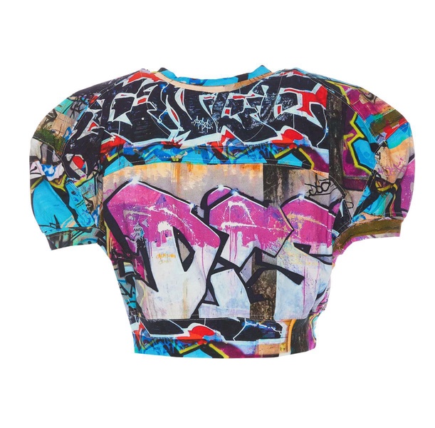 Vivienne Westwood Graffiti Printed Cropped T-Shirt