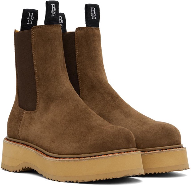 Brown Single Stack Chelsea Boots