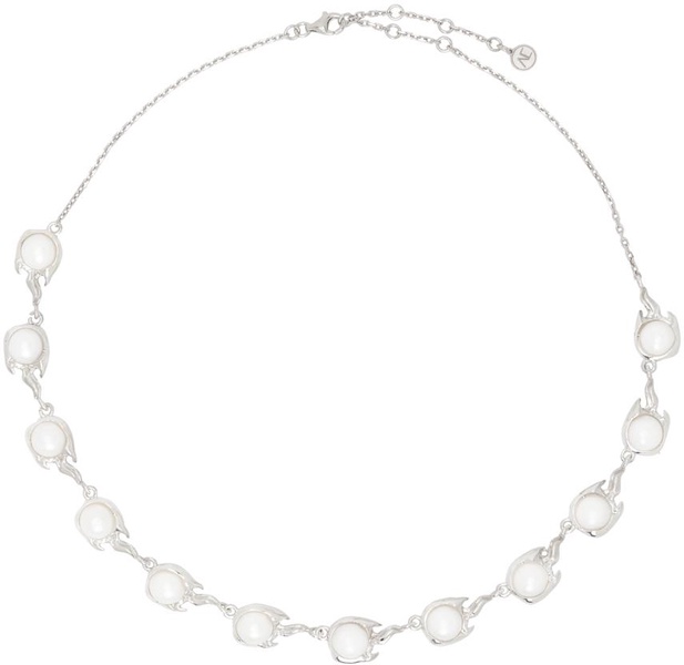 Silver Pearl Spark Choker