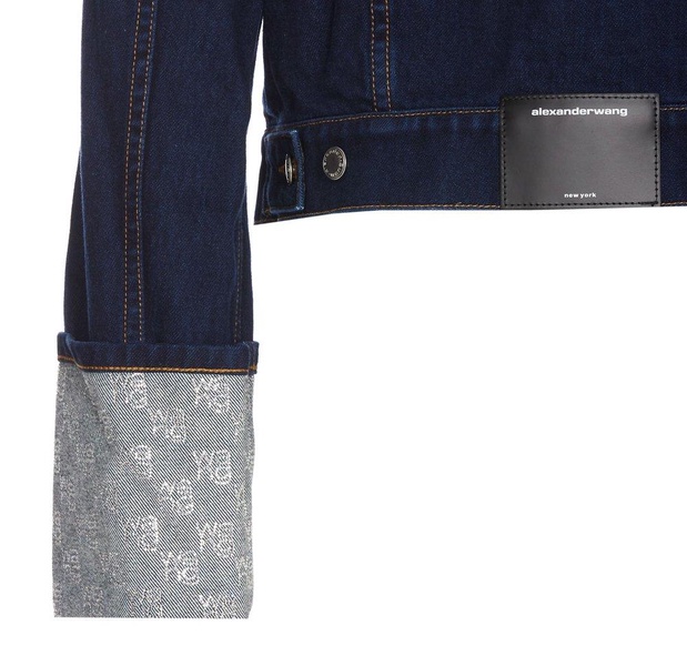 Alexander Wang Collared Button-Up Denim Jacket