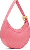 Pink Embossed Leather Mini Eclips Bag