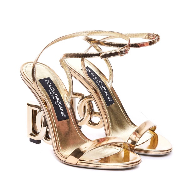 Keira Sandals In Gold Color Mirror Leather