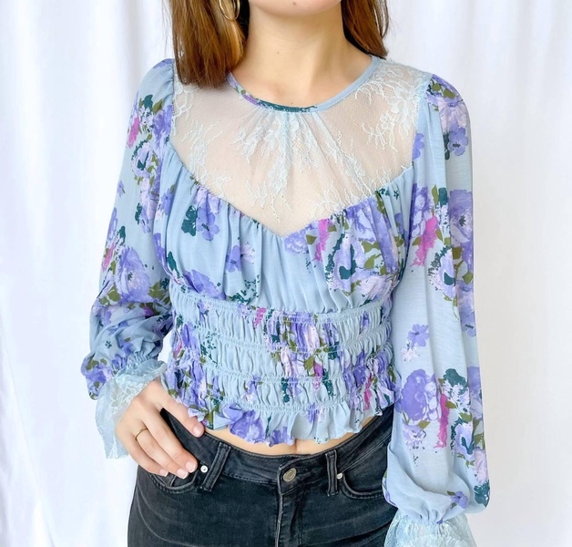 daphne blouse in blue