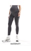 Mamalicious Maternity seamless leggings in gray - part of a set