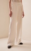 Antone Pleated Linen Wide-Leg Pants