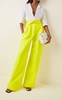 Draped Moire Wide-Leg Pants