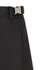 Belted Gabardine Midi Skirt