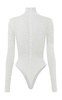 Turtleneck Crystal Jersey Bodysuit