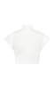 Wrap-Effect Cotton Poplin Cropped Top