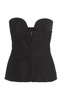 Strapless Wool-Silk Bustier Top