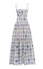 Lima Tiered Printed Linen Maxi Dress