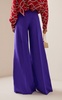 Crepe Couture Wool-Silk Pants Wide-Leg Pants