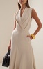 The Emelie Wrapped Silk Crepe Maxi Dress