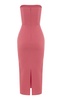 Strapless Crepe Midi Dress