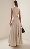 The Emelie Wrapped Silk Crepe Maxi Dress