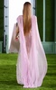 Cape Sleeve Embellished Chiffon Maxi Dress