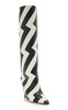 Blake Chevron Leather Knee Boots