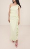 Asymmetric Ruffled Crepe Maxi Dress