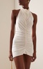 Ruched Jersey Halter Mini Dress