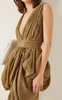 Canna Draped Linen-Silk Midi Dress