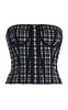 Plaid Bustier Top