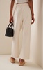 Pleated Cotton Wide-Leg Pants