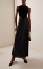 Ruffled-Tulle Velvet, Silk Satin Dress