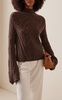 Gustavia Lace-Knit Wool-Cashmere Turtleneck Sweater