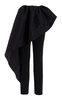 Drape-Detailed Skinny-Leg Pants