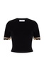 Paillette-Trimmed Jersey Top