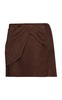 Buffalo Robe Gathered Suede Mini Skirt