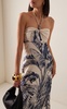 Meu Sol Printed Linen-Blend Maxi Dress