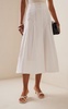 Moore Pleated Stretch-Cotton Twill Midi Skirt