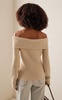 Noula Off-The-Shoulder Wool-Blend Top