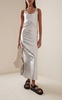 Ellson Metallic Leather Maxi Dress