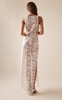 Rosette-Detailed Lace Maxi Dress