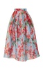 Floral Silk Chiffon Midi Skirt