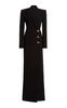 Tailored Cady Tuxedo Maxi Dress