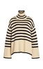 Signature Stripe Wool-Cotton Turtleneck Sweater