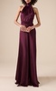 Gathered Satin Maxi Dress