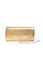 Nik Foldover Metallic Leather Clutch