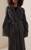 Barring Plush Wool-Blend Robe Coat