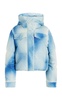 Ciel Bleu Denim-Print Down Ski Jacket