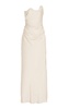 Aries Curved Eco-Satin Maxi Dress