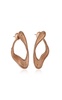 Stream Lines 18K Rose Gold Hoop Earrings