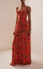 Ines Floral-Printed Silk Maxi Dress